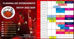 Lire la suite à propos de l’article Basket planning des entraînements