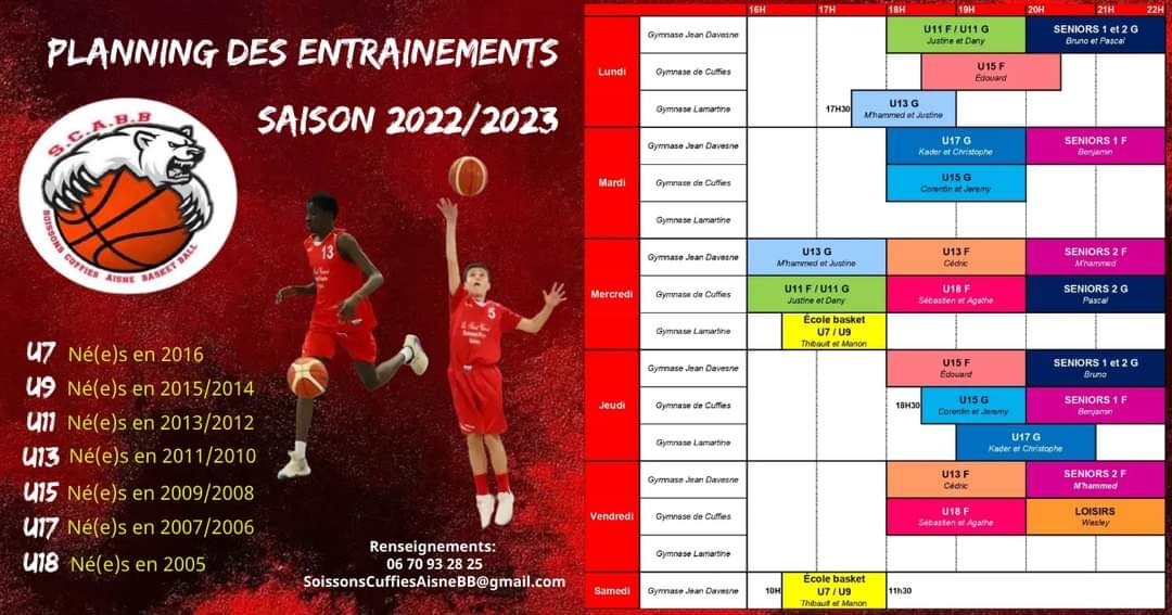 You are currently viewing Basket planning des entraînements