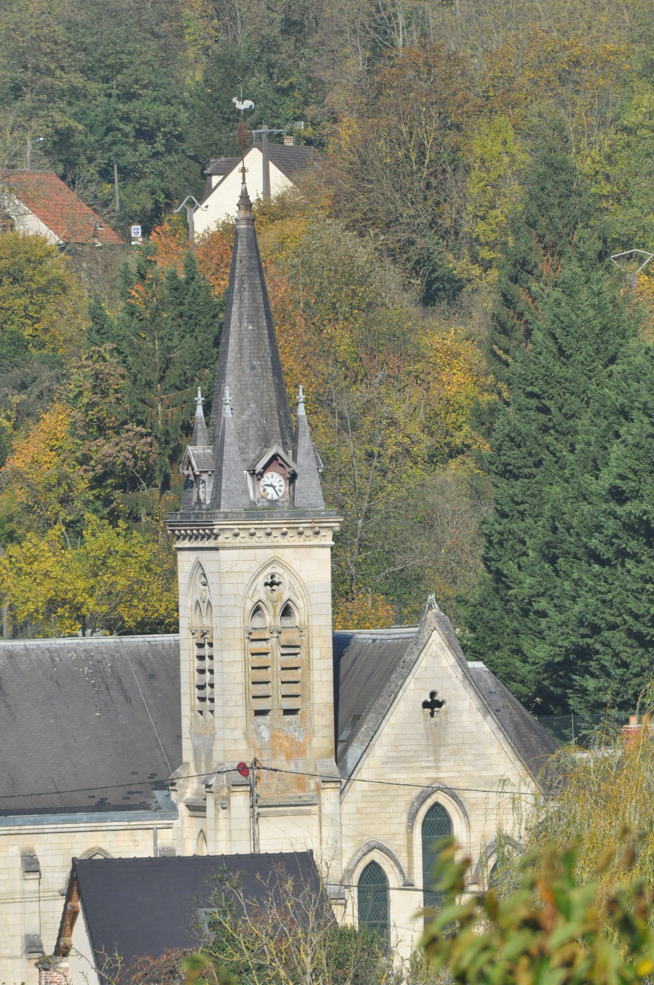 Église de Cuffies vue du haut