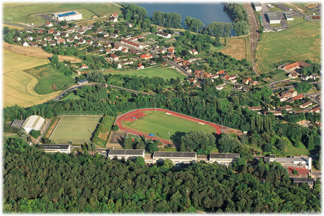 Vue aérienne du pôle universitaire de Cuffies