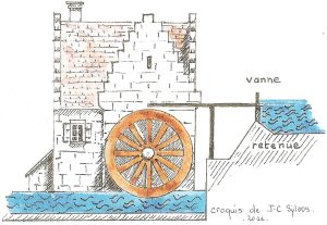 Croquis du moulin de Vauxrot